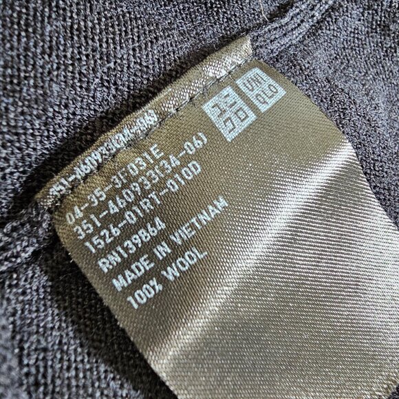 Uniqlo 100% Wool Lightweight Crew Neck Sweater, L, Black - Picture 8 of 8